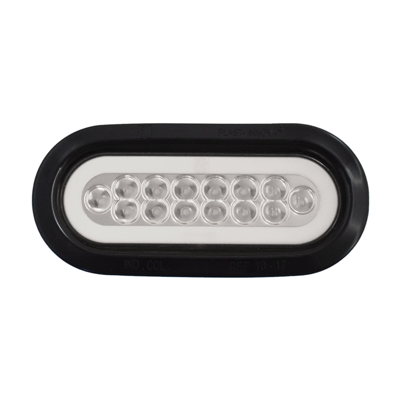 Faro Lateral Ovalado 35Led/Neon Aro Jebe Destellante Plast Innova