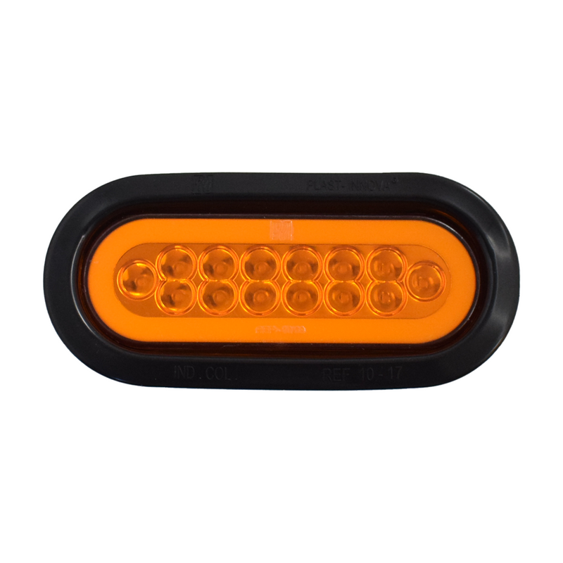 Faro Lateral Ovalado 35Led/Neon Aro Jebe Destellante Plast Innova