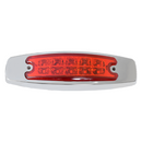 Faro Lateral Ovalado Cromado 10Led 10-30V Sd-4046-1 Rojo