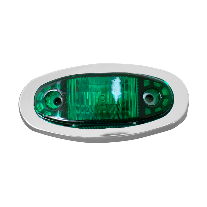 Faro Lateral Ovalado Cromado 3 Led Shiliduo