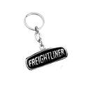 Llavero de metal cromado con logo