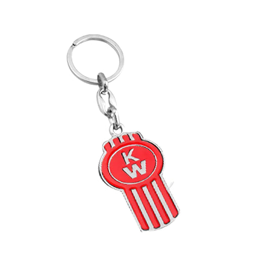 Llavero de metal cromado con logo